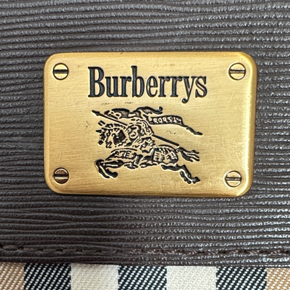 Burberrys Vintage Authentic Nova Check Canvas Clutch with COA- EUC - Picture 3 of 11